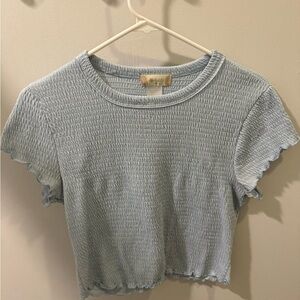 Ribbed light blue Altar’d state top size medium cropped